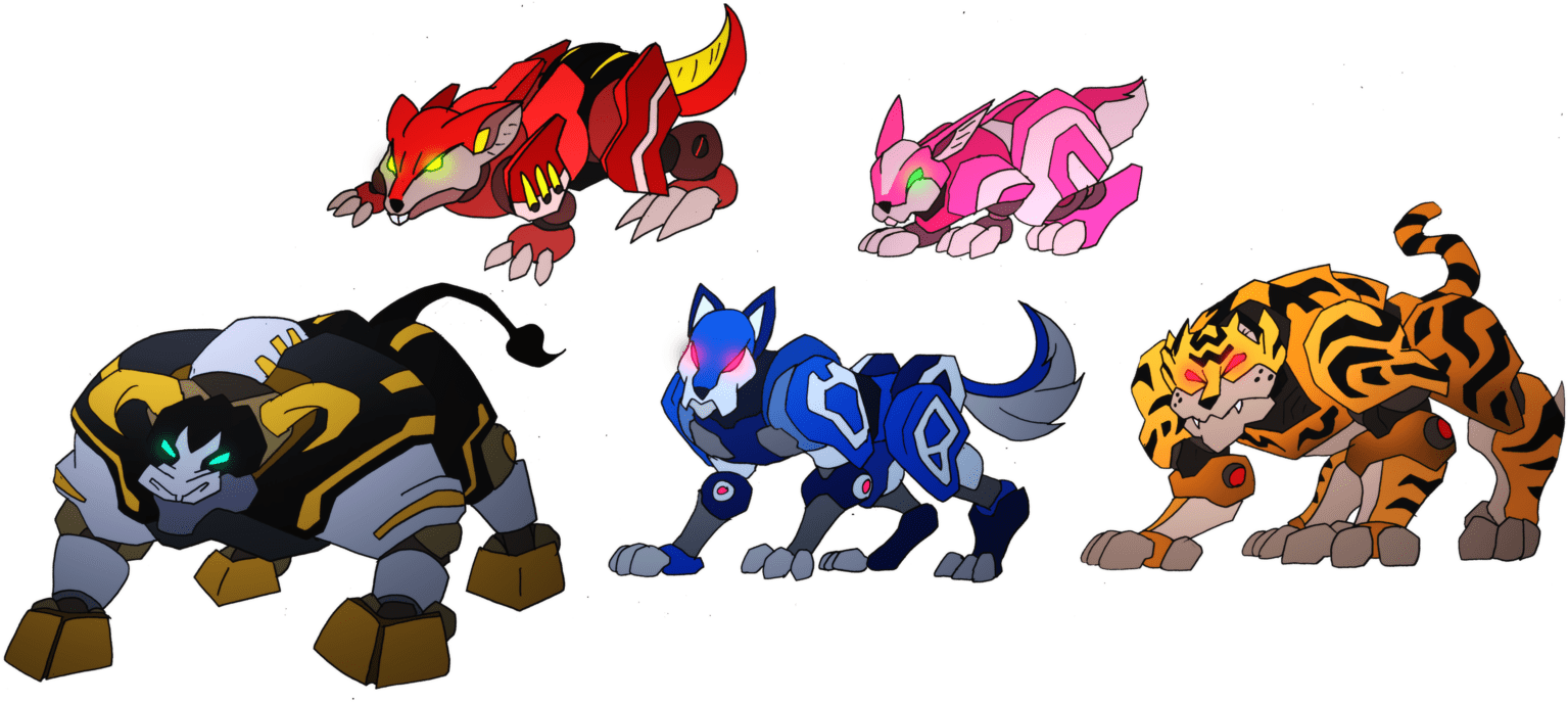 Power Rangers Dino Thunder White Ranger Zord - Dog Zord (1600x707)