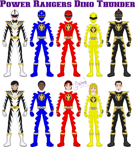 Power Rangers Dino Thunder By Ameyal - Power Rangers Dino Thunder Cartoon (530x576)