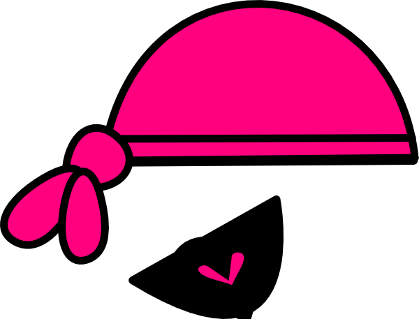 Bones Clipart Pink - Pink Pirate Hat Clipart (600x457)