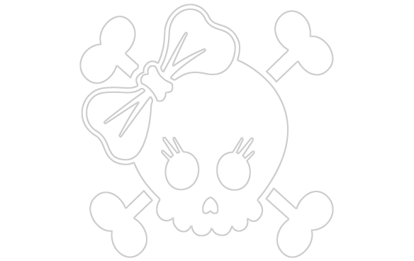 Cute Skull And Crossbones Png (584x368)