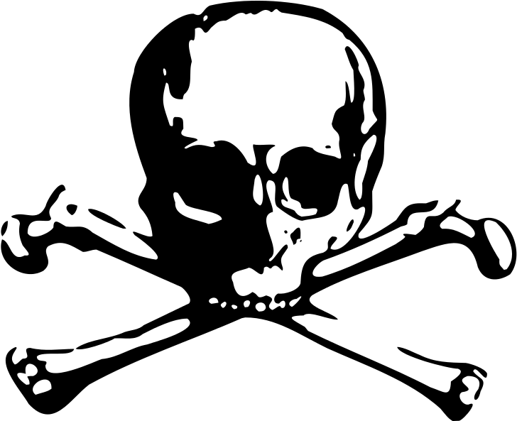 Crossbones Vector - Skull And Bones Sticker (791x1024)