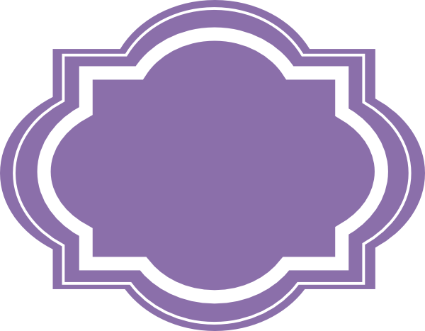 Tag Shape Clipart - Purple Shape Clipart (600x467)