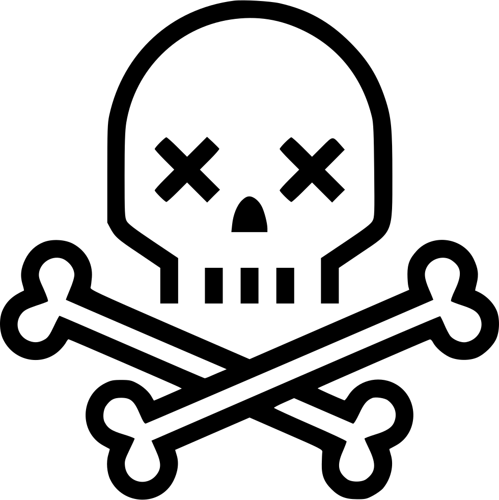 Skull Crossbones Skeleton Death Comments - Skull And Bones Drawing Easy (980x982)