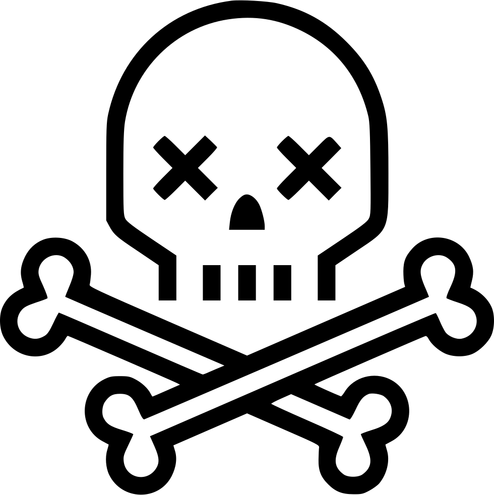 Skull Crossbones Skeleton Death Comments - Skull And Bones Drawing Easy -  (980x982) Png Clipart Download