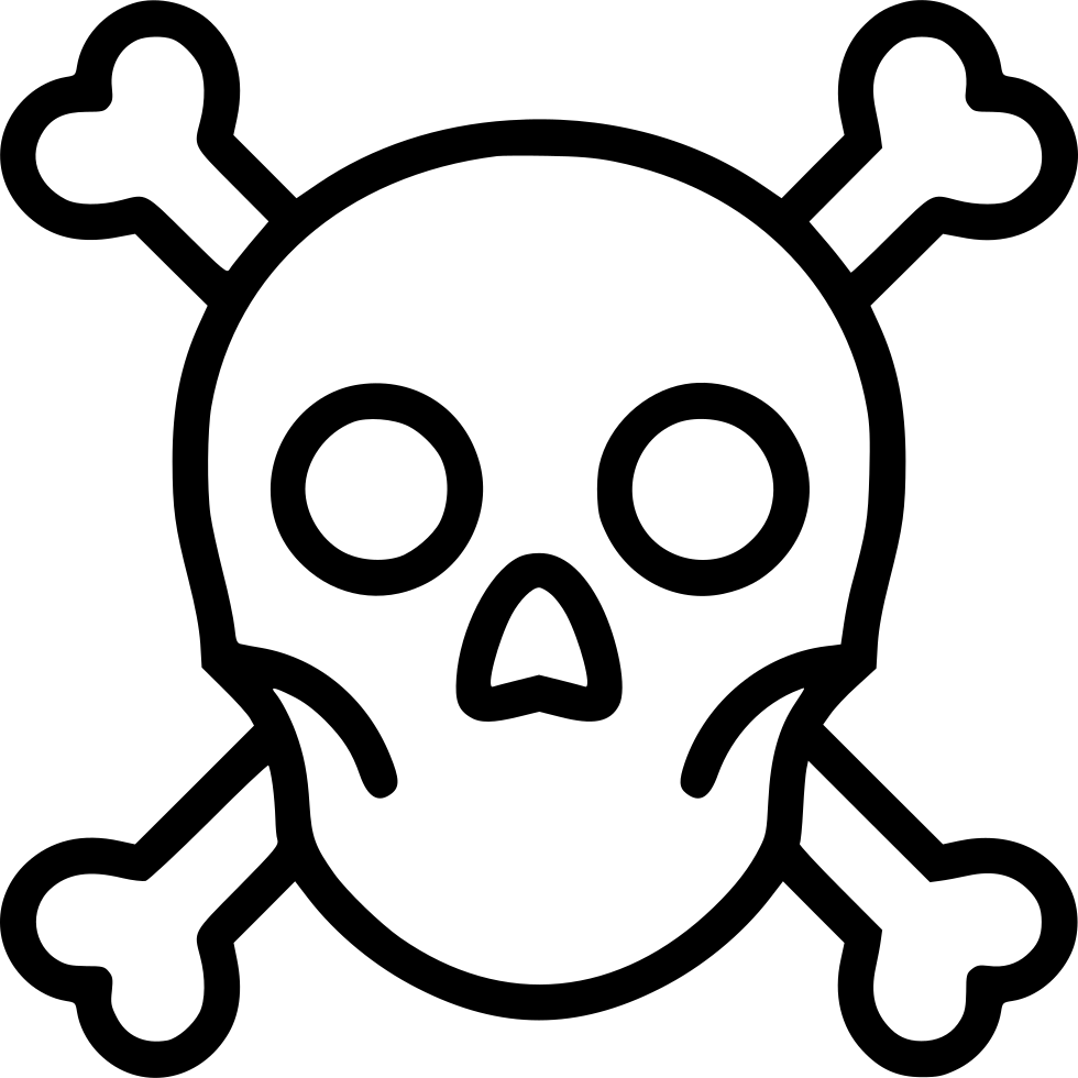 Skull Crossbones Anatomy Warning Poison Comments - Fire And Rescue Badge (980x980)
