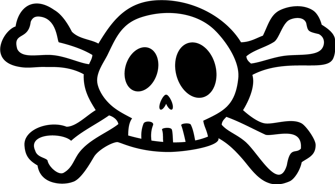 Worst Fear - Cartoon Skull And Bones (1154x635)