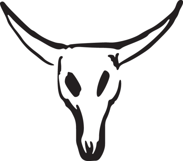 445ga - Steer Skull - Cow Skull Clipart (600x526)