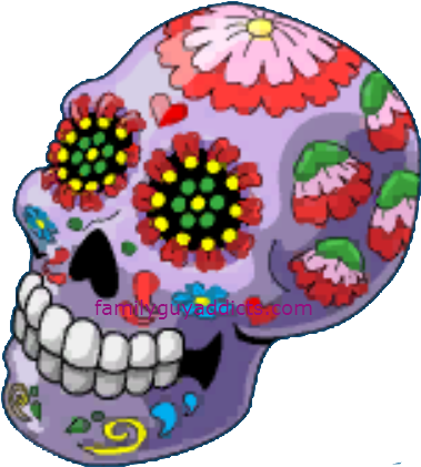 Sugar Skull - Dia De Los Muertos Skulls (396x435)