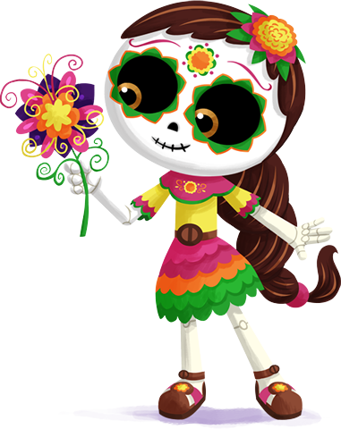 Lupita Pose - Dia De Los Muertoons (381x480)