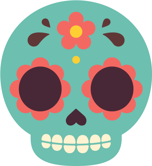 Image - Cute Sugar Skull Vector (718x808)
