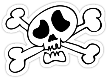 Cartoon Skull Stickers By Shkyo30 - Cartoon Skull (375x360)