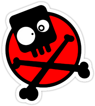 Funny Skull And Bones Stickers By Queensoft - Skull And Crossbones Funny (375x360)