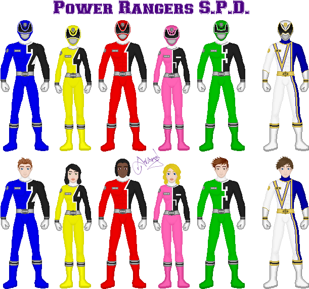 Power Rangers Dino Thunder By Ameyal On Deviantart - Cartoon Power Rangers Spd (633x576)