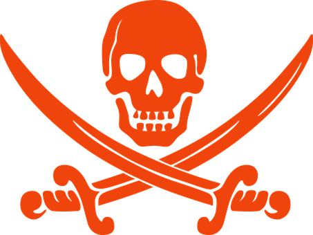 Skull Pirate Bone Danger Death Crossbones - Pirate Clip Art (453x340)