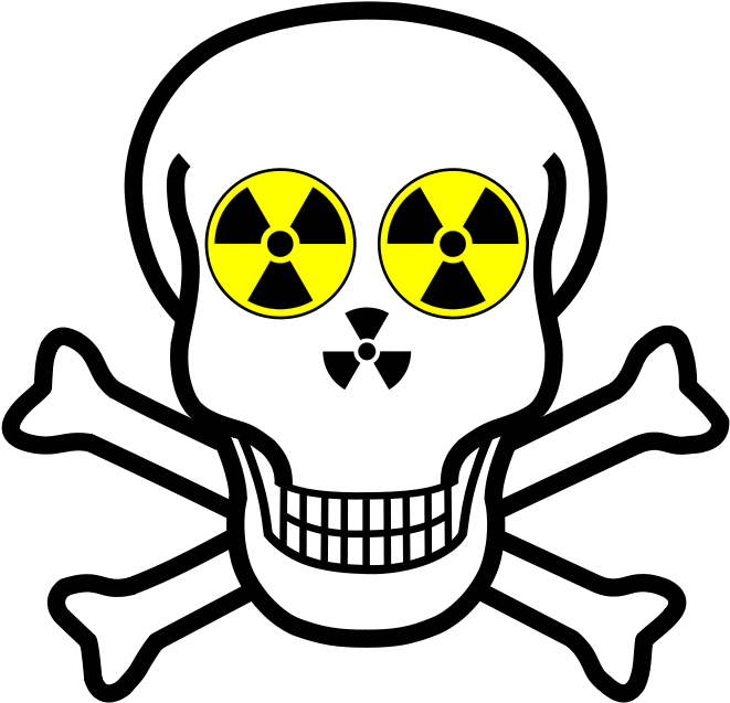 Free Nuclear Warning Skull - Skull And Crossbones Throw Blanket (800x800)