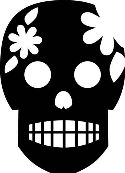 Sugar Skull Rubber Stamp - Calavera (435x600)