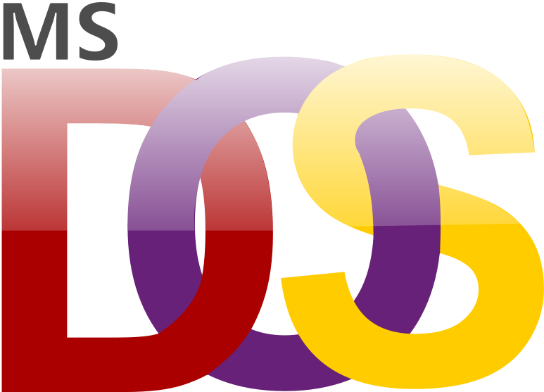 En Febrero De 1981 Se Cargó Por Primera Vez Una Versión - Ms Dos Logo Sistema Operativo (800x578)