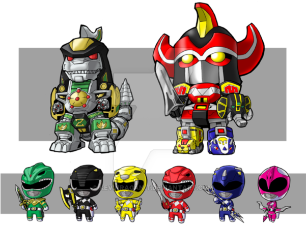 Lil Zords And Rangers - Derek Laufman Power Ranger (600x451)