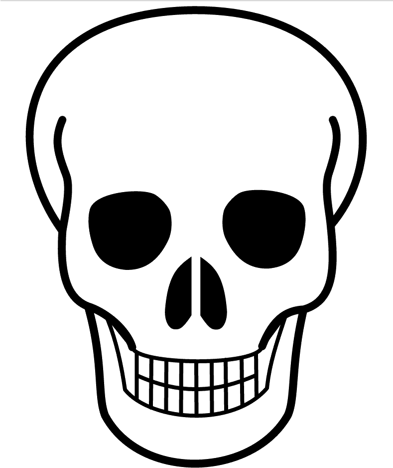Calavera Skull Drawing Clip Art - Simple Skull (788x944)
