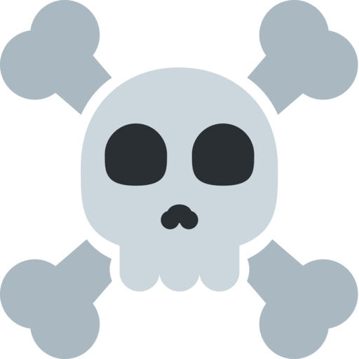 Twitter - Skull And Crossbones Emoji (512x512)