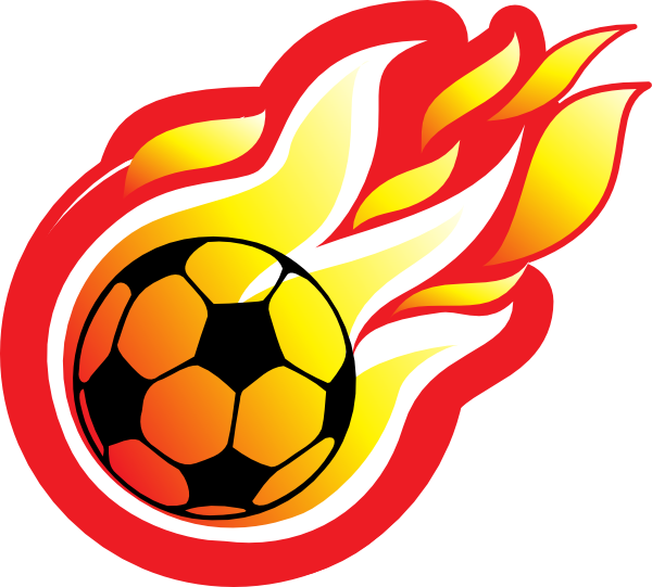 Soccer Fireball Clip Art At Clker - Fire Clipart (600x541)
