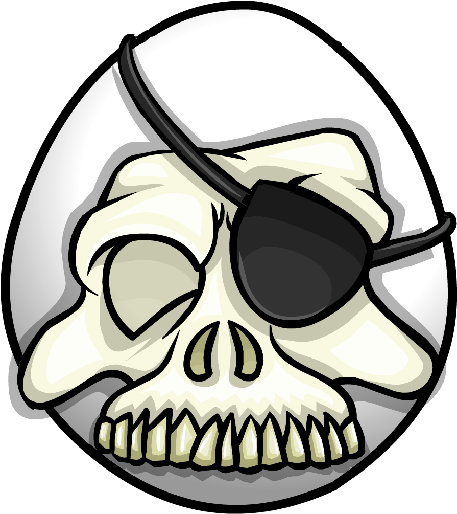 Skull Mask - Club Penguin Pirate Mask (1004x1004)