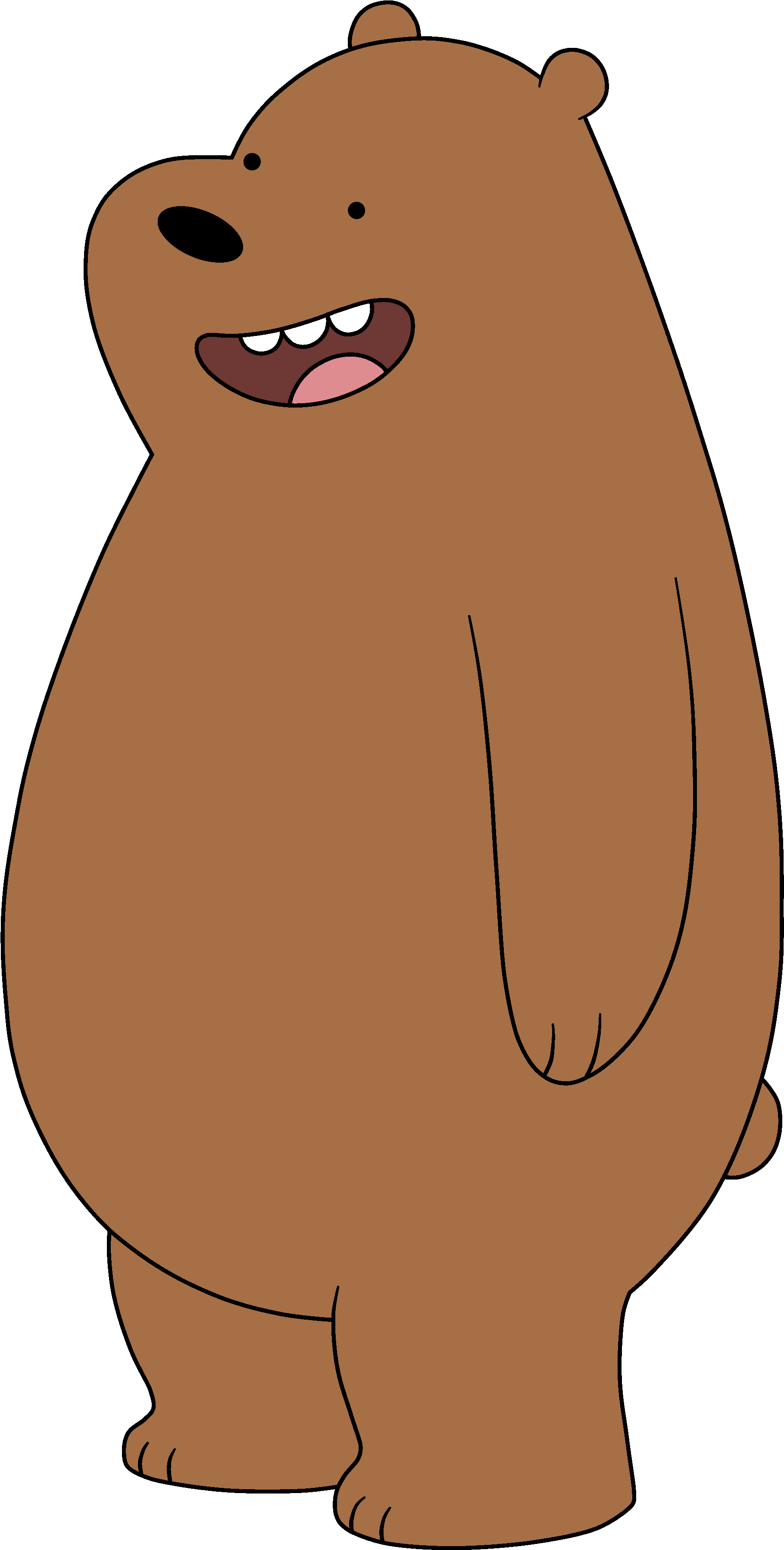 Grizzly Bear Standing - Grizz We Bare Bears (1918x3693)