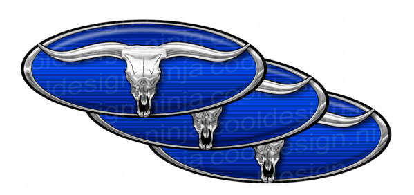3-pack Cobalt Bull Skull Pete Emblem Skins - Emblem (599x282)