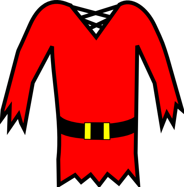 Red Pirate Shirt 2 Clip Art At Clker - Red Pirate Shirt 2 Clip Art At Clker (588x597)