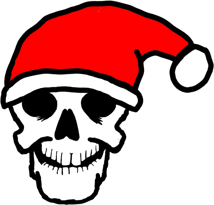 Santa Hat Skull By Pyrotay Santa Hat Skull By Pyrotay - Skull With Santa Hat (900x900)