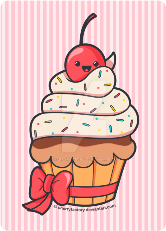It's A Skull Cupcake My Zazzle - Cute Cup Cake Cartoon (600x824)