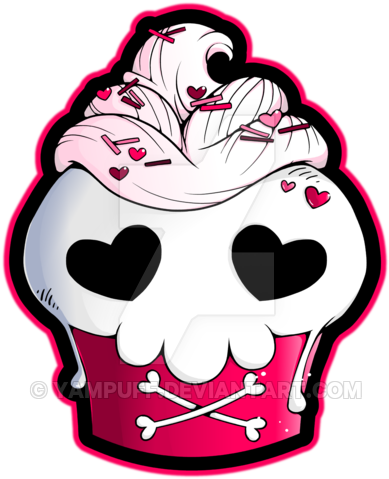 Zombie Cupcake By Pai - Cute Zombie Cupcake Drawing (400x486)