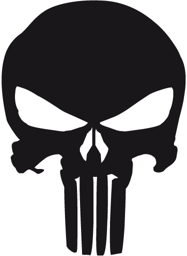Vinilo Decorativo Logo The Punisher - Punisher Skull (374x512)
