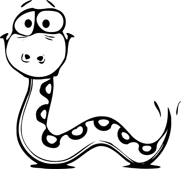 Snake Black And White Cute Snake Clipart Black And - Clip Art Snake Black And White (600x560)