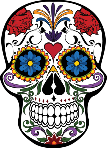 Sugar Skulls - Skull Floral (345x475)