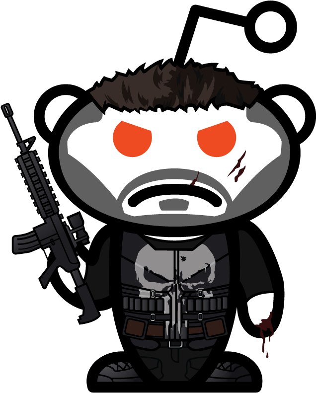Snoo For The Punisher - Reddit Logo (664x800)