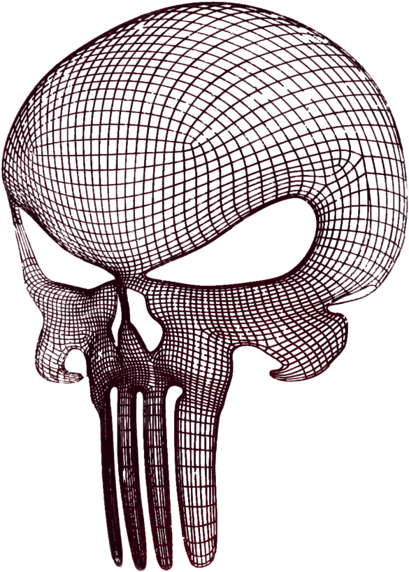 Punisher Skull Vectors Black Png Logo - Drawings Of Punisher Skull (700x1141)