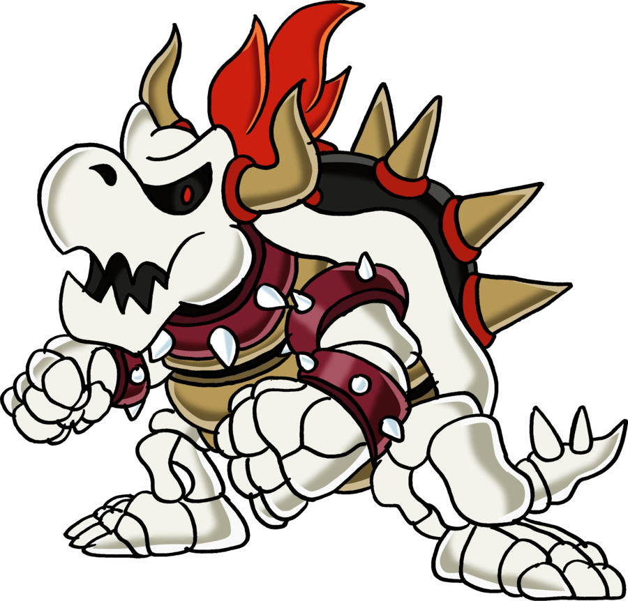 Dry Bowser By Tails19950-d4fr6 - Draw Dry Bowser (900x862)