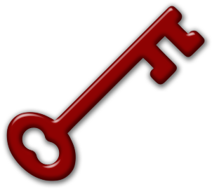 Skeleton Key Icon Clipart - Key Icon Png Red (420x420)