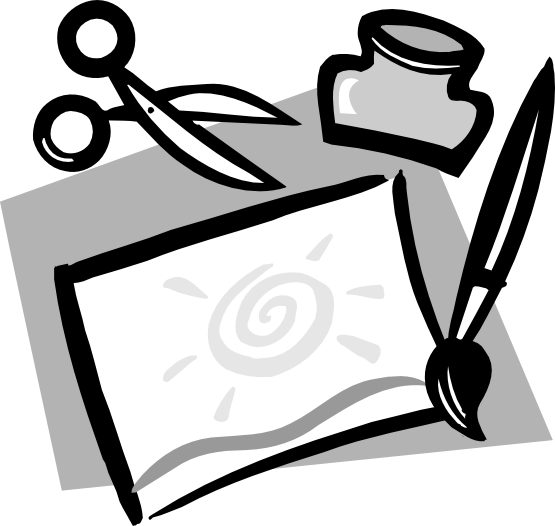 Glue Clip Art - Artwork Clipart Black And White (555x526)