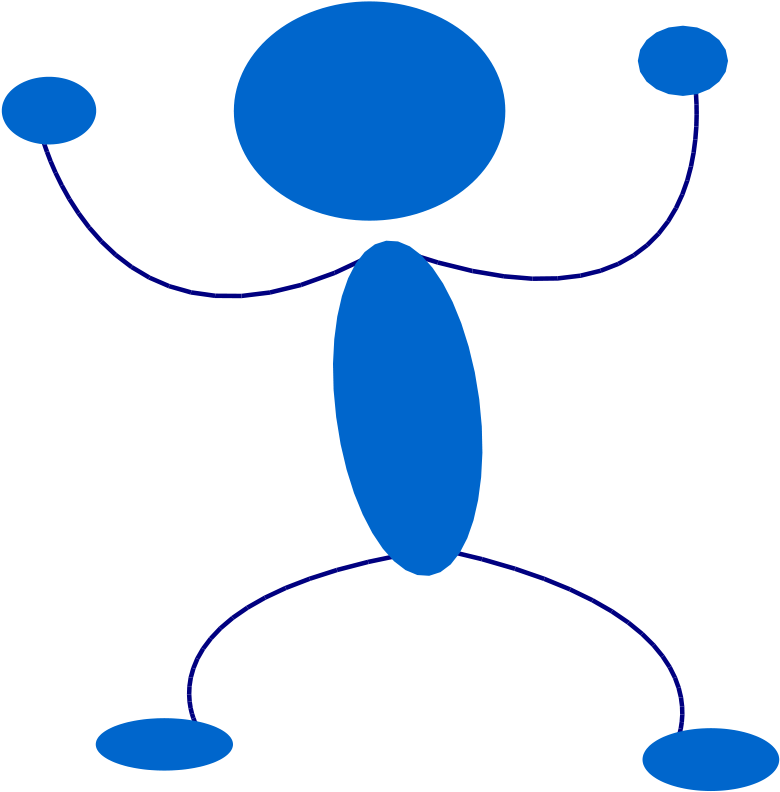 Free Clip Art Gymnastics Silhouette - Stick Man (787x800)