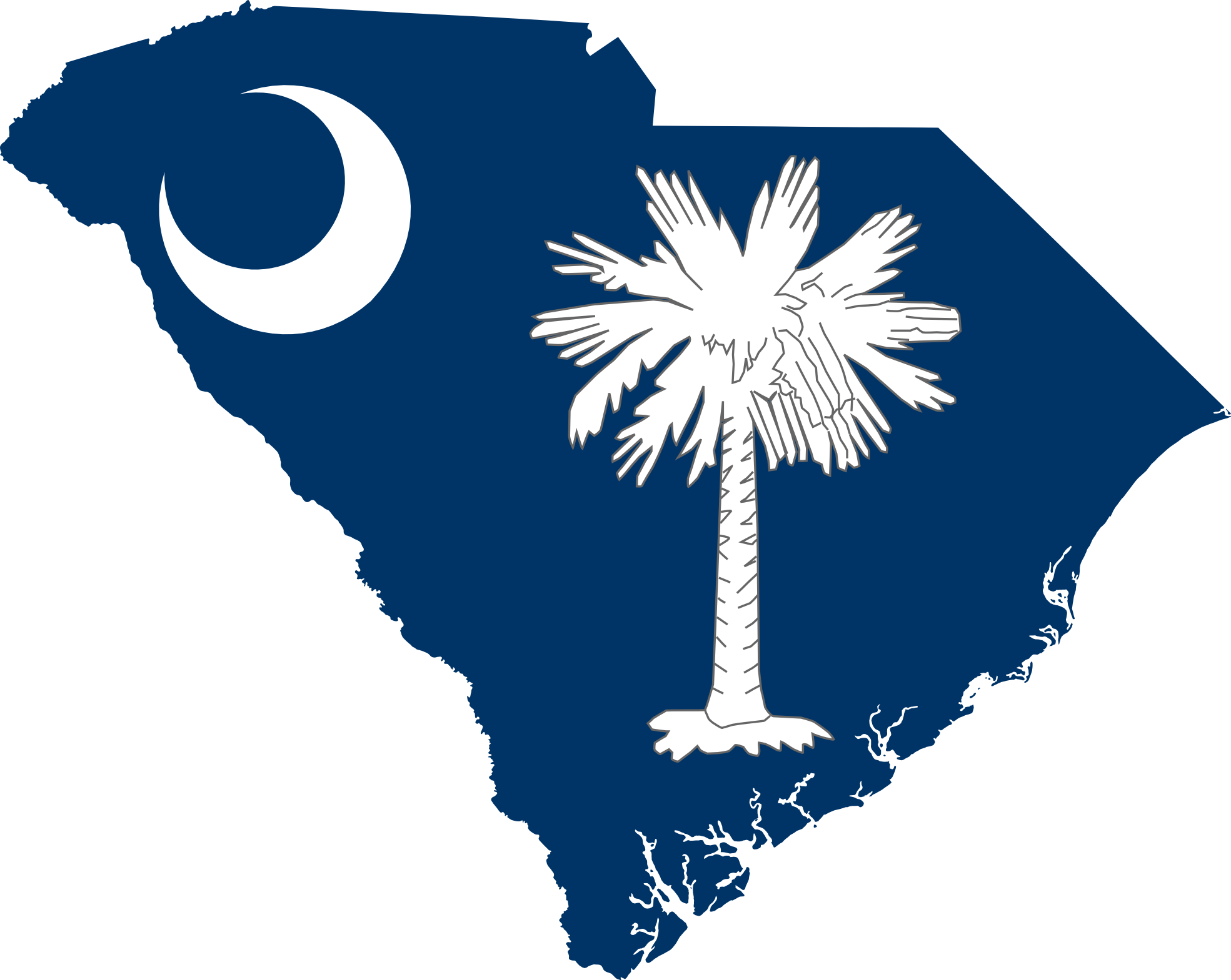 Free Sc Cliparts, Download Free Clip Art, Free Clip - South Carolina State Flag (1969x1569)
