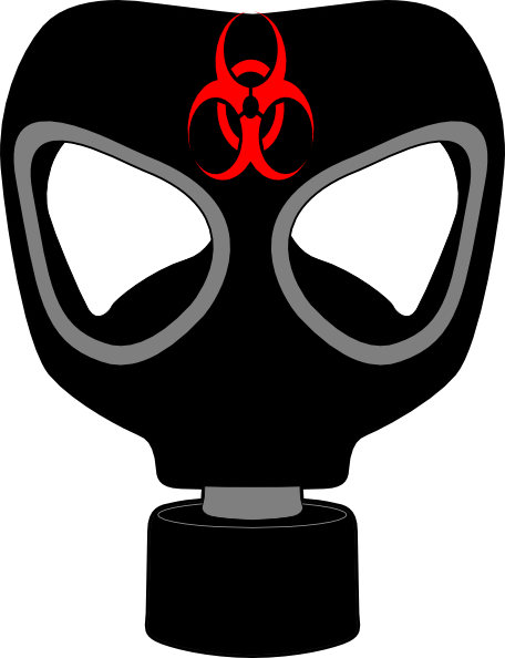 Masks Clipart Biohazard Pencil And In Color Masks Clipart - Gas Mask Skull Png (456x594)
