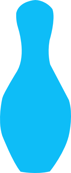 Aqua Bowling Pin Clip Art At Clker - User Logo Blue Png (246x597)