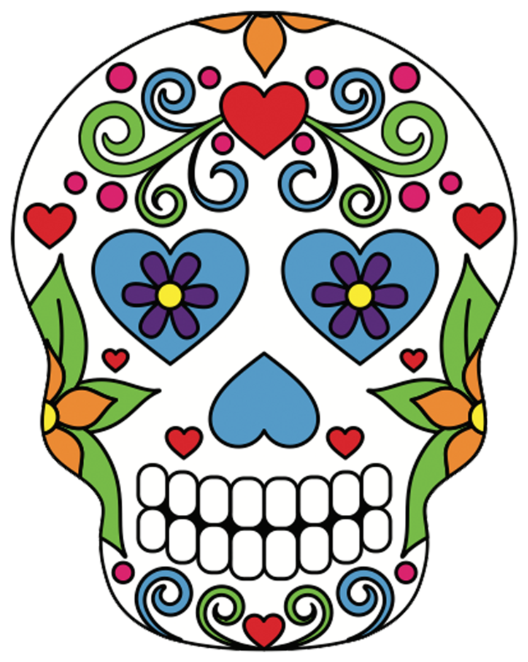 Sugar Skulls - Day Of The Dead Sugar Skull Shirt Great Costume Party (819x1024)