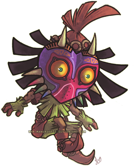 Skull Kid By Mad Stalker On Deviantart - Chibi Skull Kid (588x724)