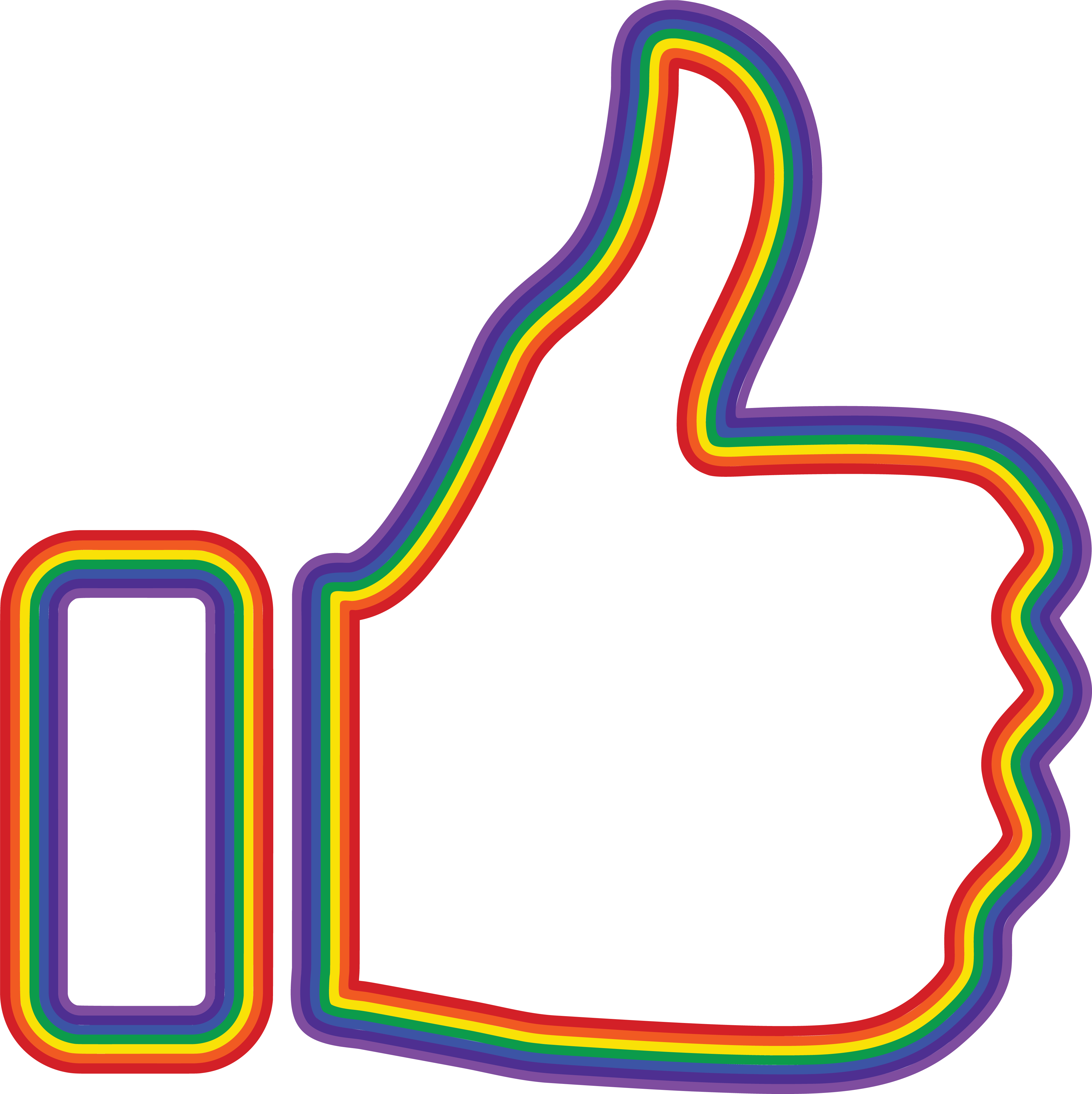 - Eps, - Svg, - Free Clipart Of A Rainbow - Thumbs Up (4000x4006)