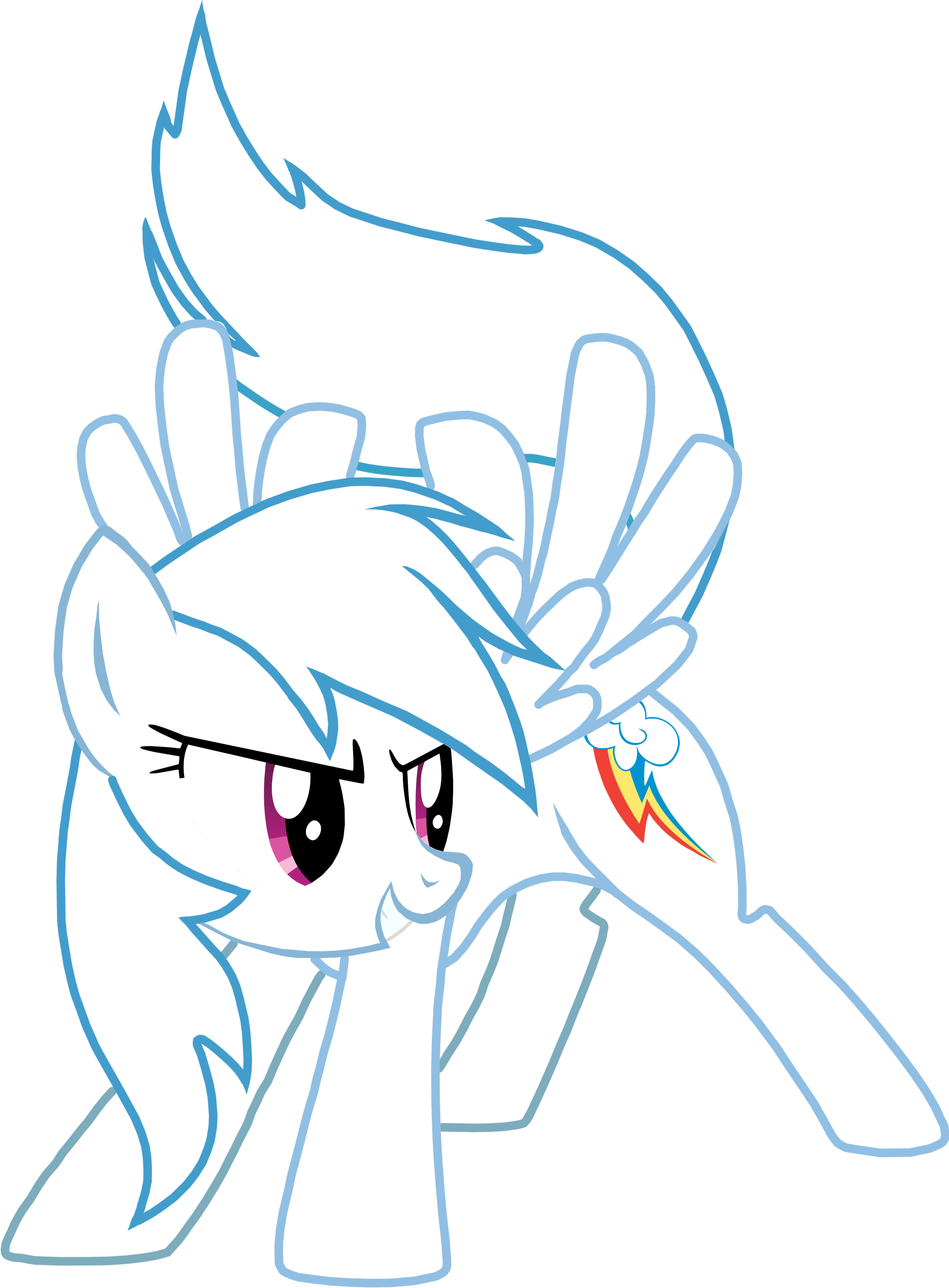Rainbow Dash Clipart Black And White - Rainbow Dash Friendship Is Magic (2360x3202)