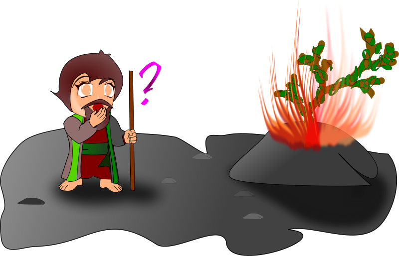 Free Moses And The Burning Bush - Moses And The Burning Bush Clipart (800x514)