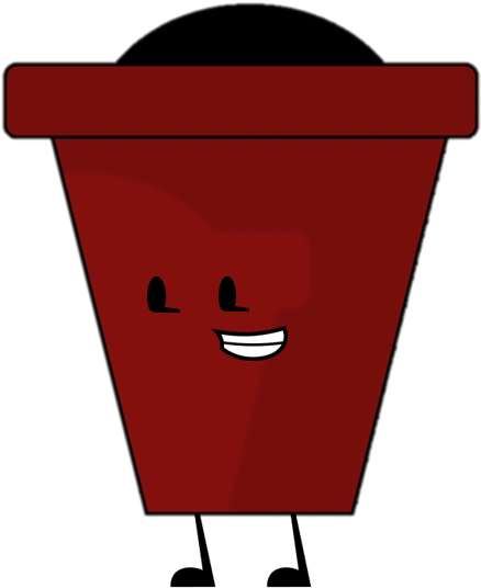 Flower Pot Clipart Vectors Ilrations Graphics - Bfdi Pot (440x552)